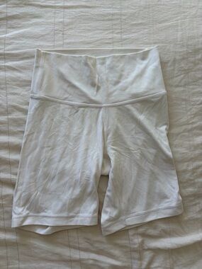 TNA White High-Rise Bike Shorts